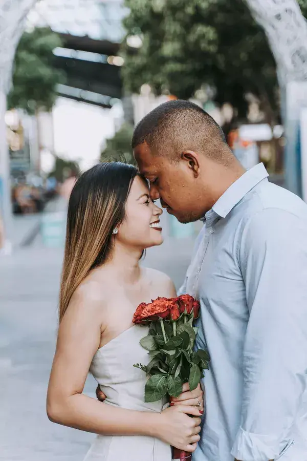 Expectant couple photographed together in Brisbane