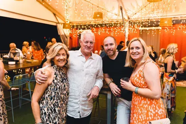 Behind the bar at a venue celebration