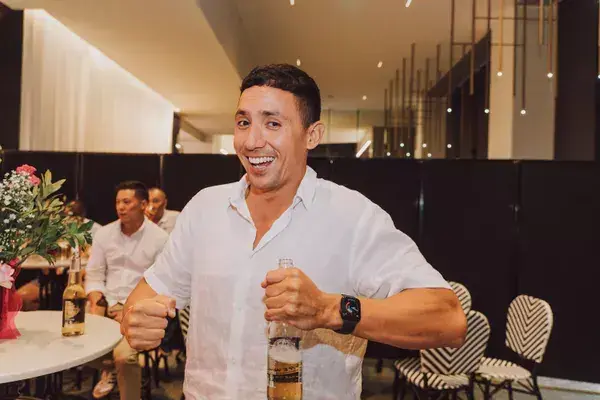 Guest celebrating at a party